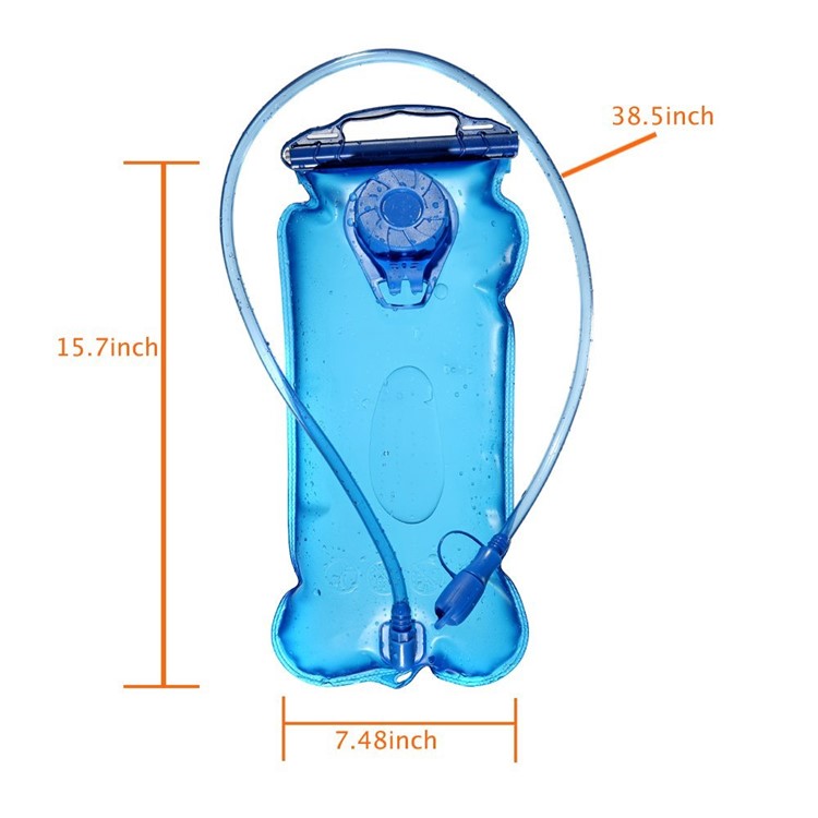 3L Foldable EVA Hydration Bladder Bicycle Climbing Camping Hiking Water Bag Pouch Cover - Blue-5