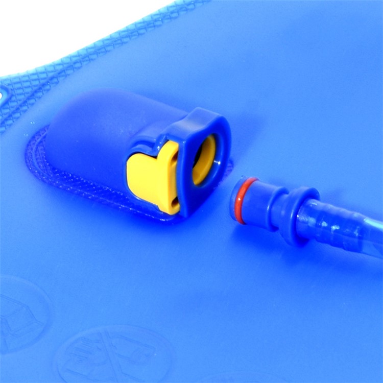 2L Wide Mouth Hydration Drinking Water Bladder Bag for Sports Hiking Camping - Blue-5