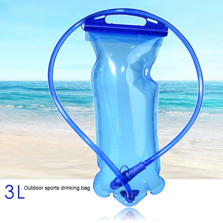 3L Wide Mouth Hydration Drinking Water Bladder Pouch Bag for Sports Hiking Camping - Blue-1