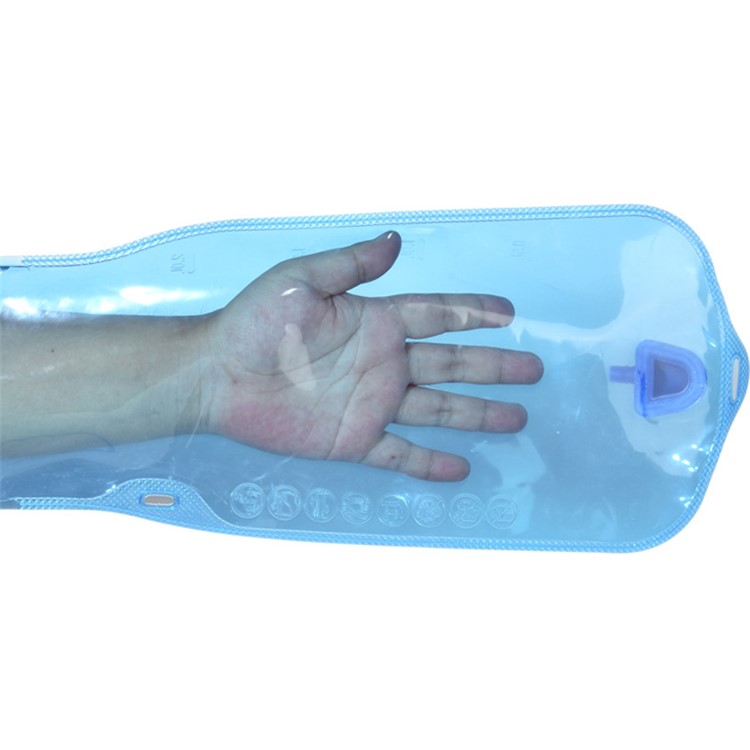 3L Wide Mouth Hydration Drinking Water Bladder Pouch Bag for Sports Hiking Camping - Blue-4