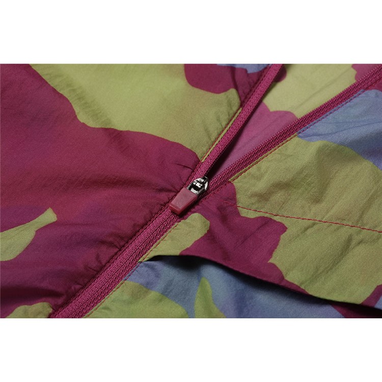Camouflage Men's Long Sleeve Thin Coat UV-Protection Sunscreen Jacket - Wine Red / Size: S-8