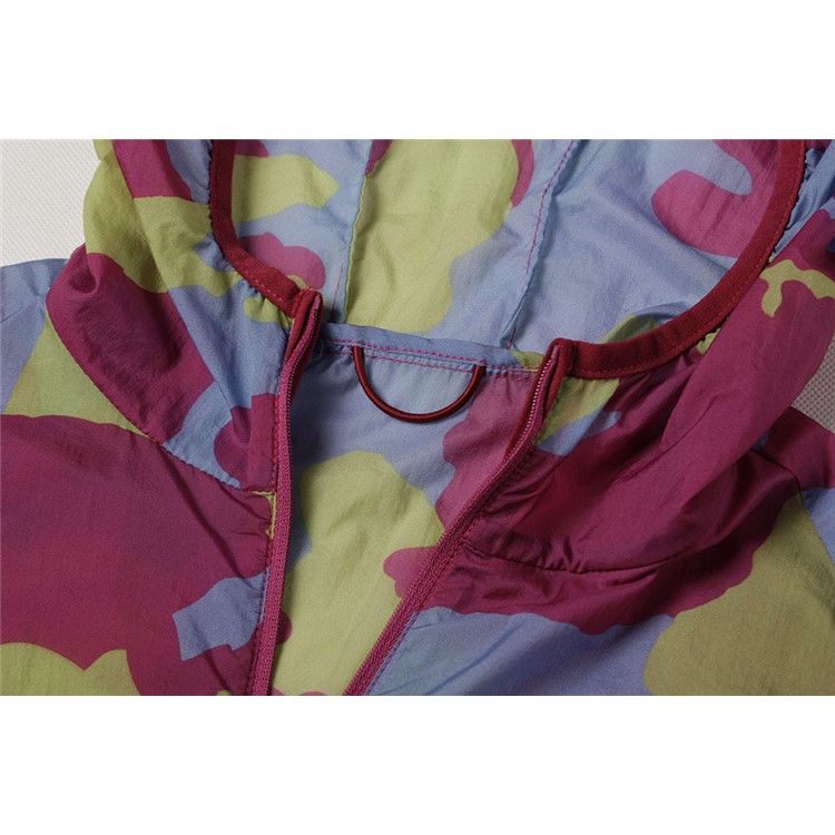 Camouflage Men's Long Sleeve Thin Coat UV-Protection Sunscreen Jacket - Wine Red / Size: S-9