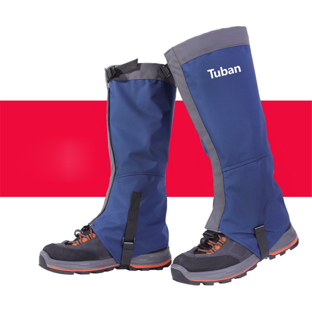 TUBAN TPU Sangle Respirante 420D Nylon Étanche Guêtres De Randonnée Guêtres De Neige - Bleu / Taille M-1