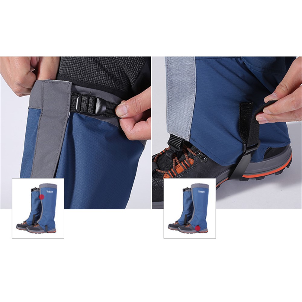 Tuban TPU -riemen Atmungsaktiv 420d Nylon Wasserdichte Wandergeräten Schnee Gaicher - Blau / Größe M