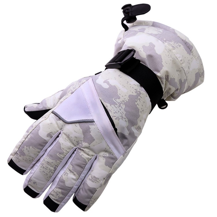 TUBAN 1 Pair Winter Riding Skiing Gloves Full Finger Wind-proof Gloves for Adults - Light Purple / Size: L-1