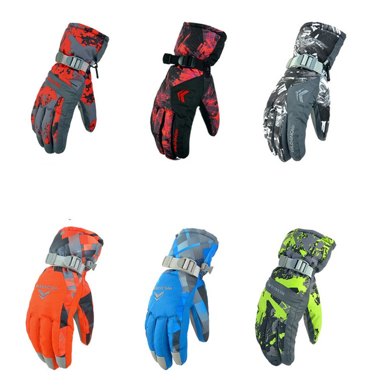 TUBAN 1 Pair Winter Riding Skiing Gloves Full Finger Wind-proof Gloves for Adults - Light Purple / Size: L-2