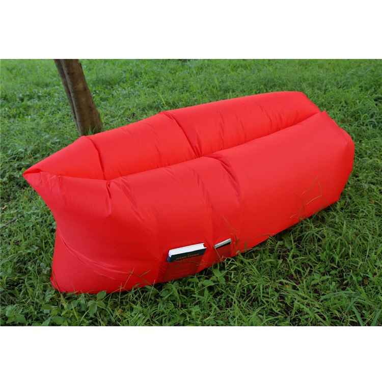 Purchased Air Inflatable Lounger Couch Lazy Sofa Bed With Side Pocket For Beach Camping Rest Red