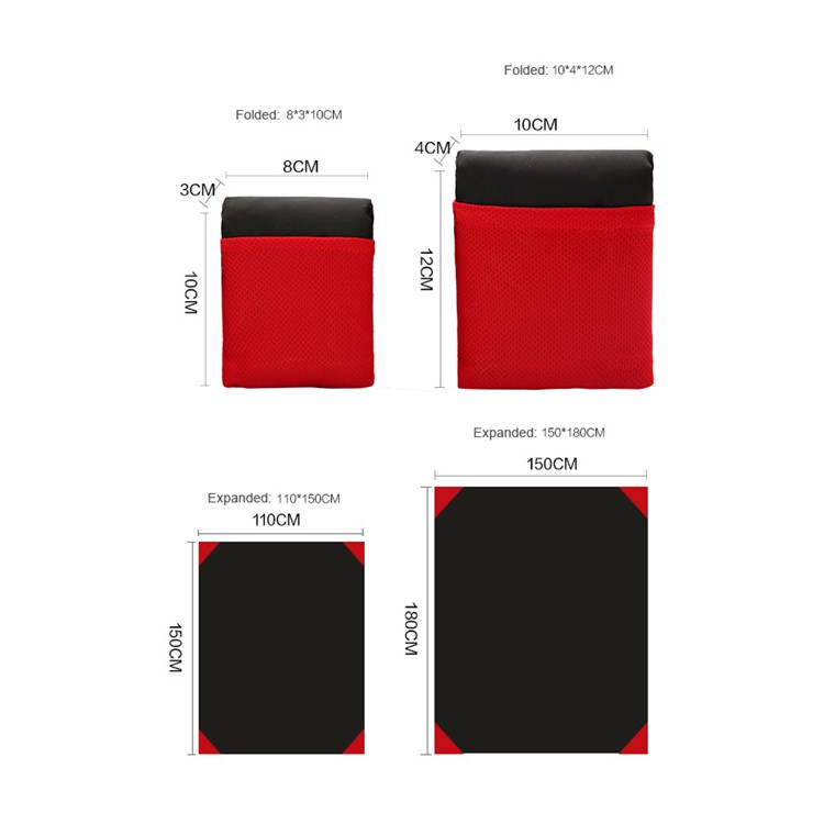 Ultra Compact Outdoor Waterproof Portable Pocket Moistureproof Picnic Blanket for Camping, Picnic, Size: 110 x 150cm-7