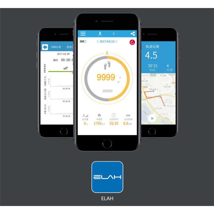 ELAH Bluetooth Smart LED Luminous Shoe Tracker Running Night Clip Safety Warning-5