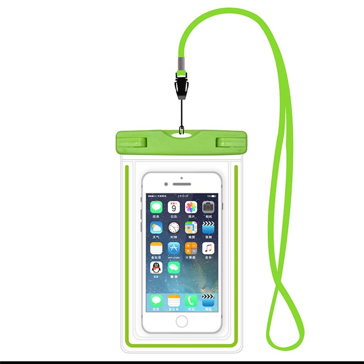 

ETS-003 Noctilucent Waterproof Bag Strap Case for iPhone 7 Plus - Green, iPhone 7 Plus