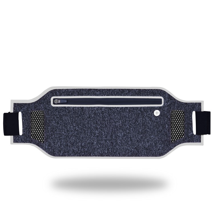 YBF-061 Super Slim Breathable Sports Waist Pouch Bag with Reflective Stripes - White-1
