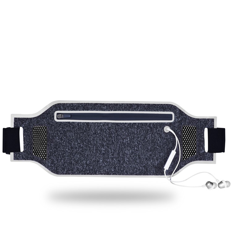 YBF-061 Super Slim Breathable Sports Waist Pouch Bag with Reflective Stripes - White-2