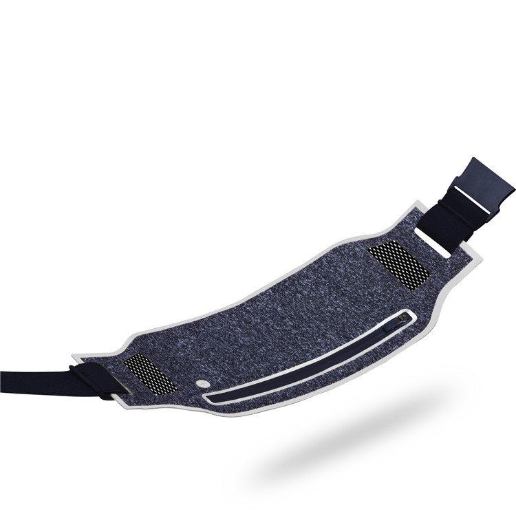 YBF-061 Super Slim Breathable Sports Waist Pouch Bag with Reflective Stripes - White-3