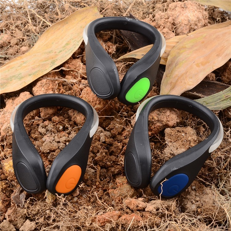 2 Pcs Portable Bike Cycling Sports Shoes Wrist Safety Signal LED Light Clip-8