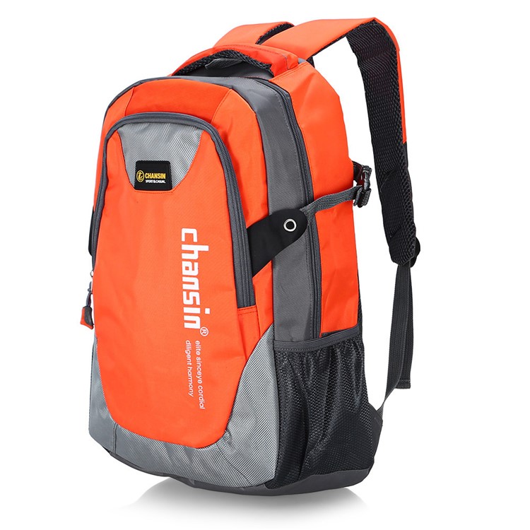 Multifunctional Nylon 25L Leisure Sports Backpack Outdoor Hiking Bag for Men and Women - Orange-2