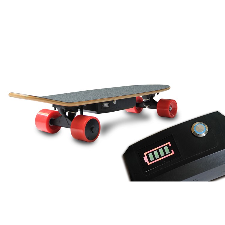 Electric Longboard Hub-Motor PU Wheels Electric Skateboard with Remote Controller (CE Certificate) - US Plug-4