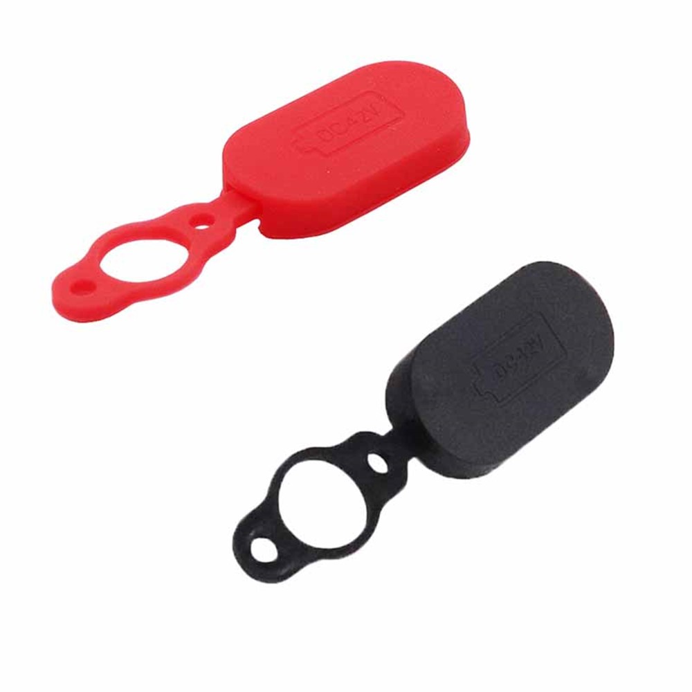 Carga De Borracha De Tampões De Borracha Da Tampa De Porta Para Xiaomi Mijia M365 Skate Scooter Elétrico - Vermelho-2