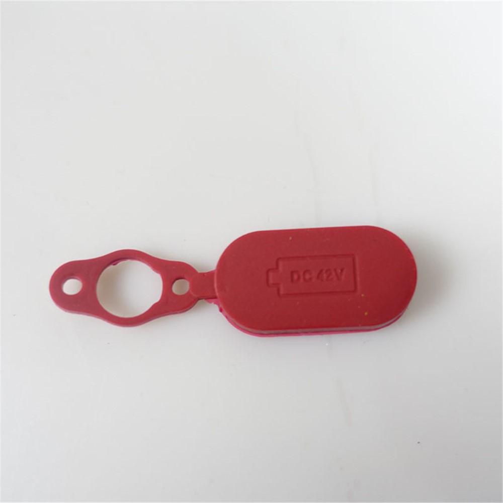 Carga De Borracha De Tampões De Borracha Da Tampa De Porta Para Xiaomi Mijia M365 Skate Scooter Elétrico - Vermelho-4