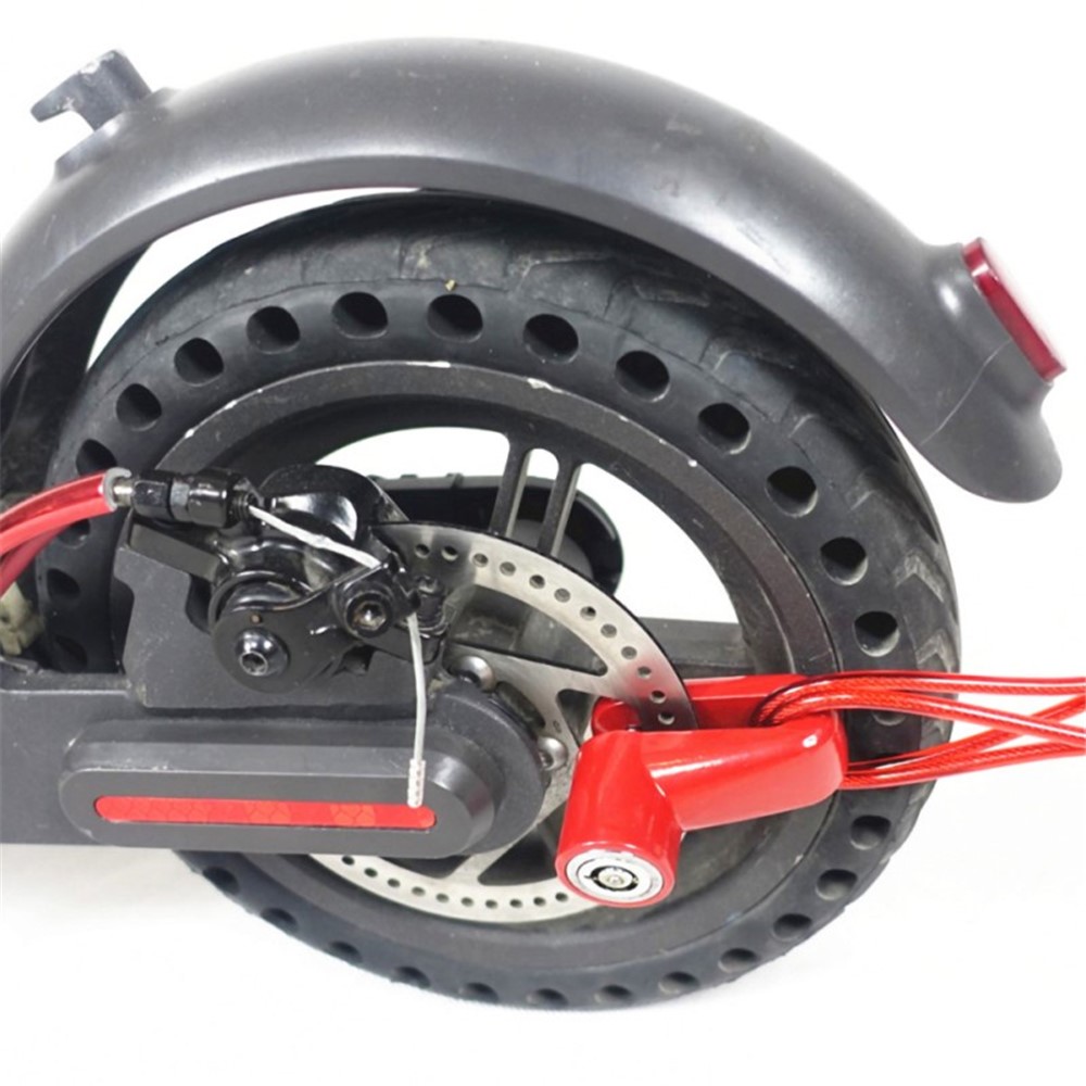 Diebstahlschutzscheibenbremsen Verriegeln Mit Stahldraht Für Xiaomi Mijia M365 Elektroroller Skateboard-5