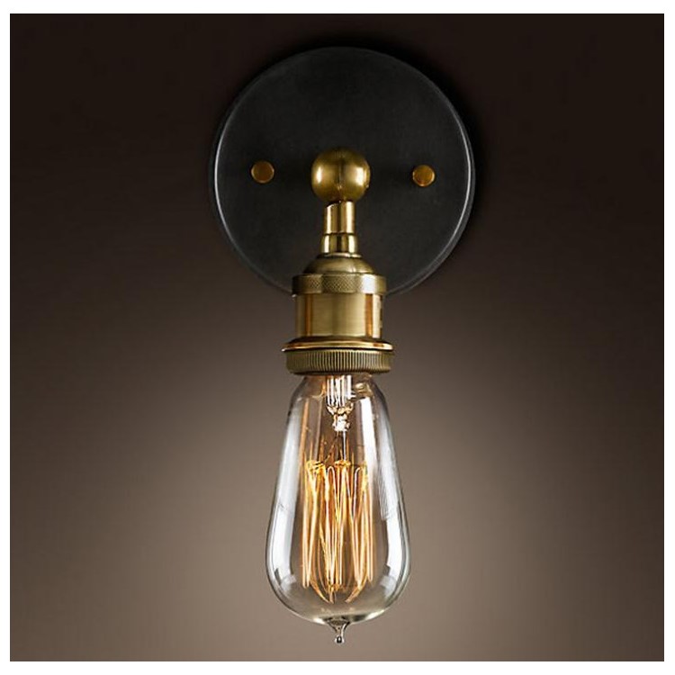 Vintage Copper Color Lamp Holder E27 Wall Light, Size: ?5x15cm-TVC-Mall.com