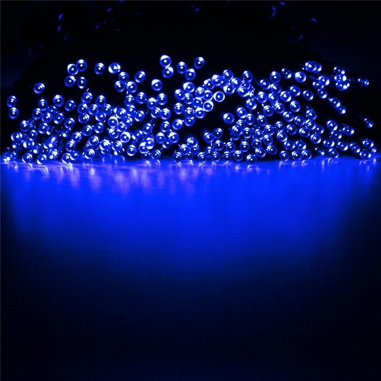 Solarenergie 200 LED-Lichterketten Im Freien Für Weihnachtshochzeitsfest - Blau-1