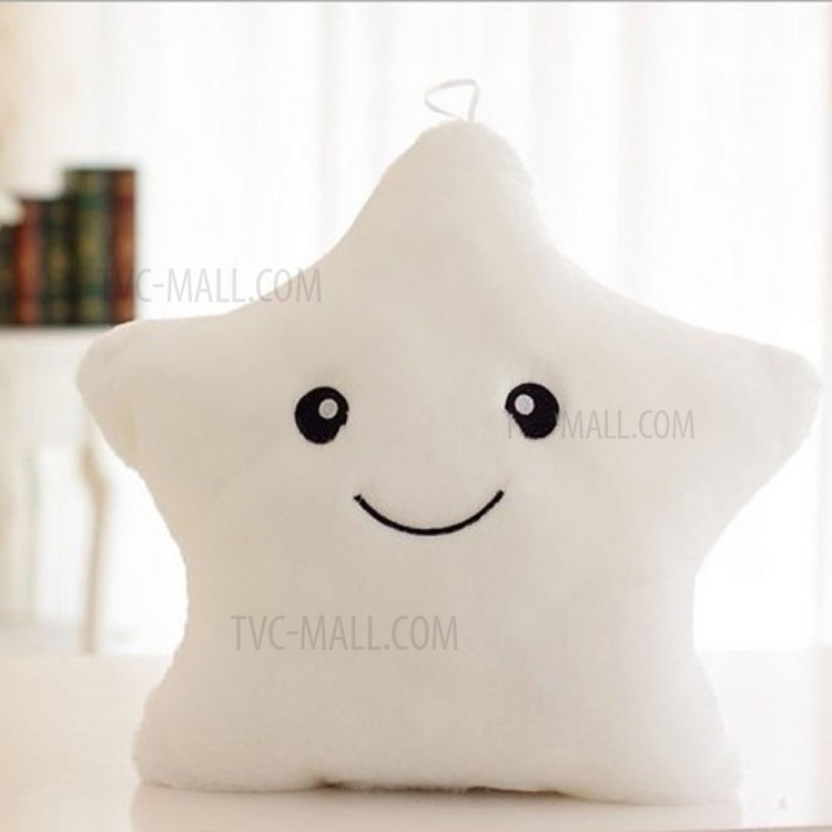 Star Shaped Glowing Led Plush Pillow 7 Color Changing Slap To
