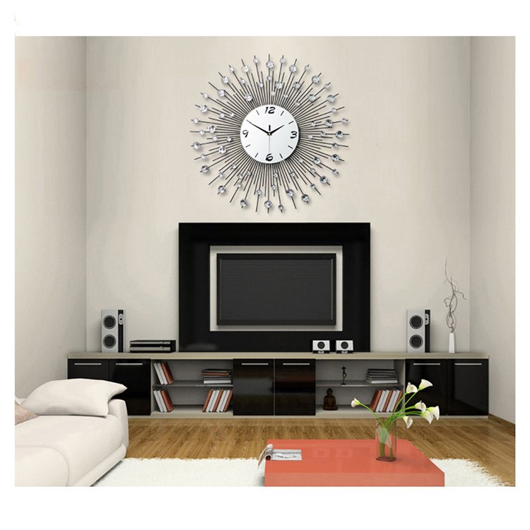 Radial Lines Pattern Diamond Decal Home Decor Frameless Wall Clock Radial Lines Pattern Diamond Decal Home Decor Frameless Wall Clock 1