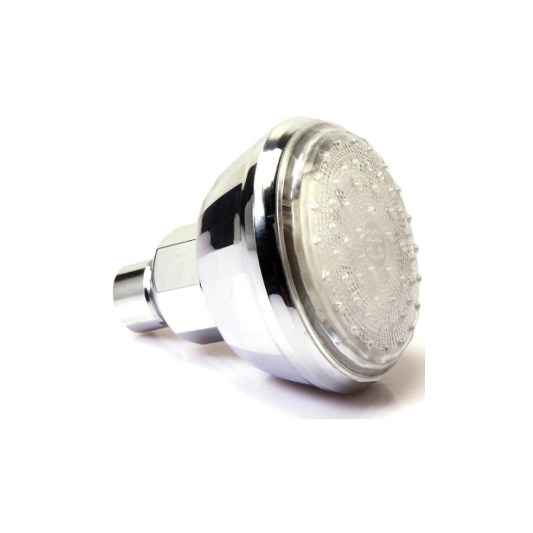 LD8010-A2 3.2 Inch Top Spray LED Bathroom Shower Head 5-LED - Blue Light-2