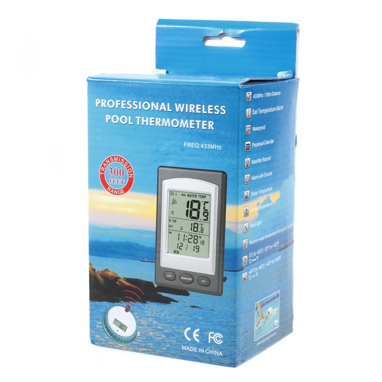 Termómetro flotante profesional de la piscina de Digitaces sin hilos (WD1228A)-11