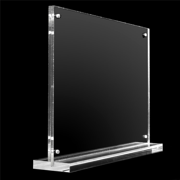 A4 Desk Top Acrylic Display Stand Kit for Advertising Menu Banner, Size: 21x30x0.5cm-1