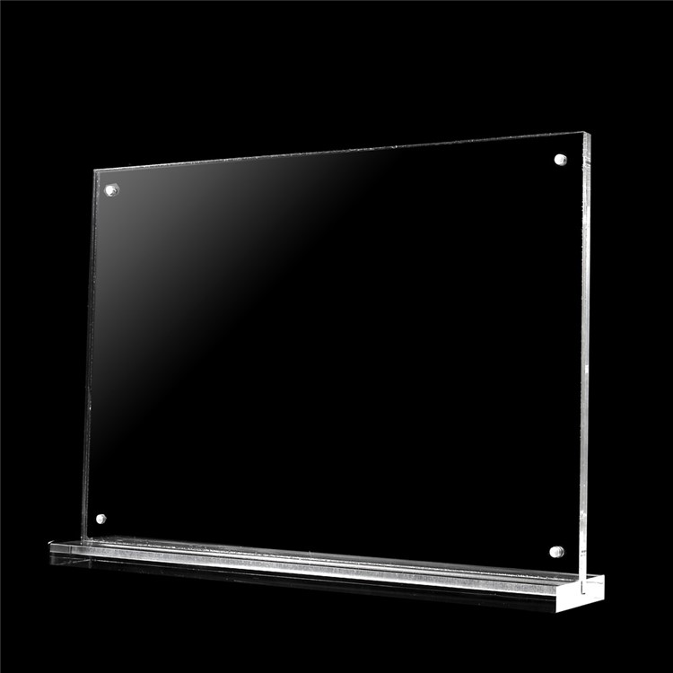 A4 Desk Top Acrylic Display Stand Kit for Advertising Menu Banner, Size: 21x30x0.5cm-2