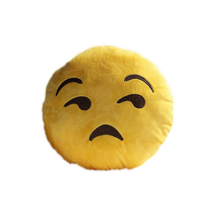 Cushion Pillow Emoji Emoticon Stuffed Plush Toy Doll, Size: 35 x 35cm - Asquint-1