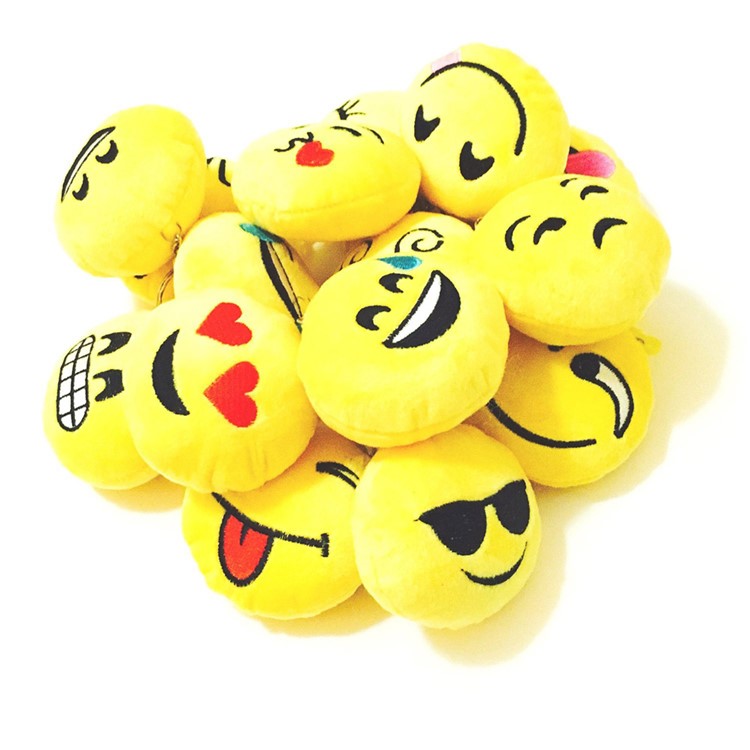 10Pcs/Set 10cm QQ Emoji Plush Stuffed Toy Hanging Decorations - Lovely Smile-5