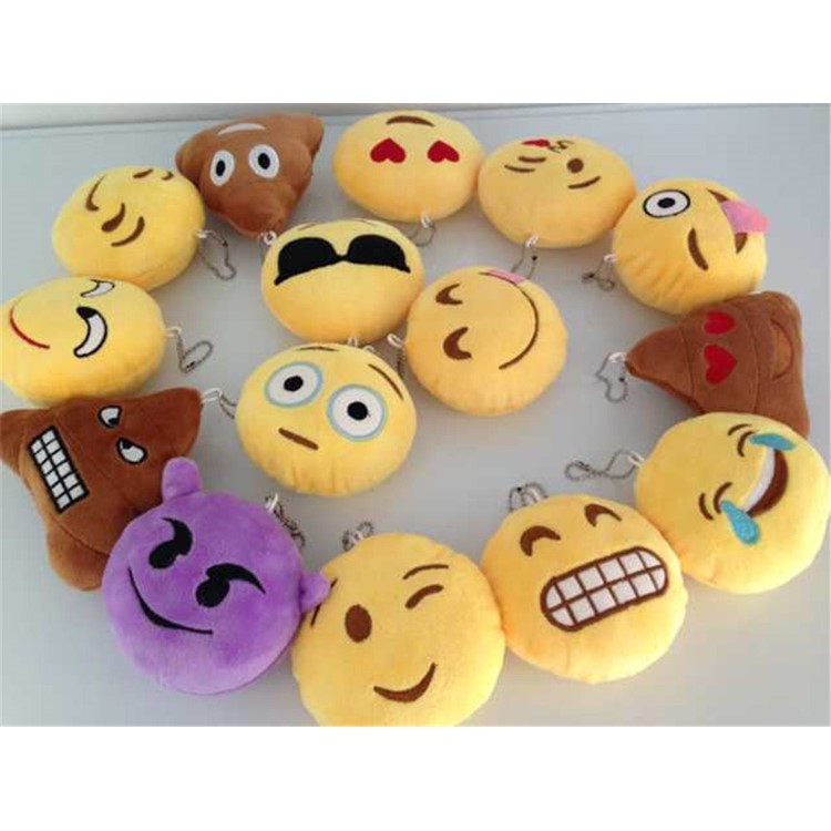 10Pcs/Set 10cm QQ Emoji Plush Stuffed Toy Hanging Decorations - Lovely Smile-9