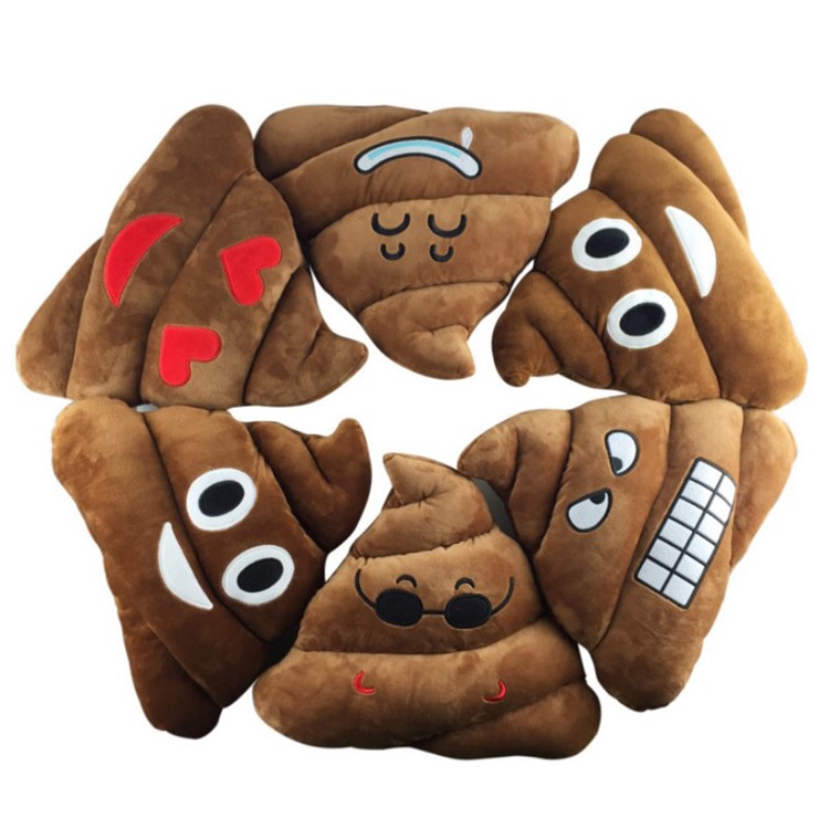 35cm Emoji Poo Shape Emoticon Cojín Almohada Peluche relleno de peluche - gafas de sol-10