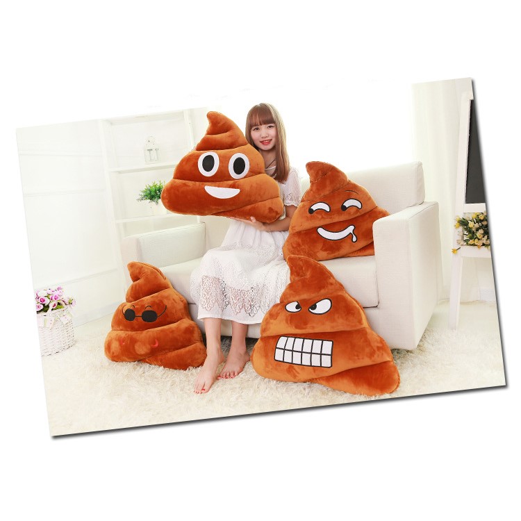 35cm Emoji Poo Shape Emoticon Cojín Almohada Peluche relleno de peluche - gafas de sol-11