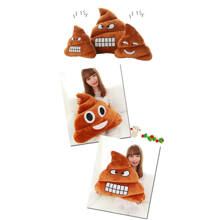 35cm Emoji Poo Shape Emoticon Cojín Almohada Peluche relleno de peluche - gafas de sol-7
