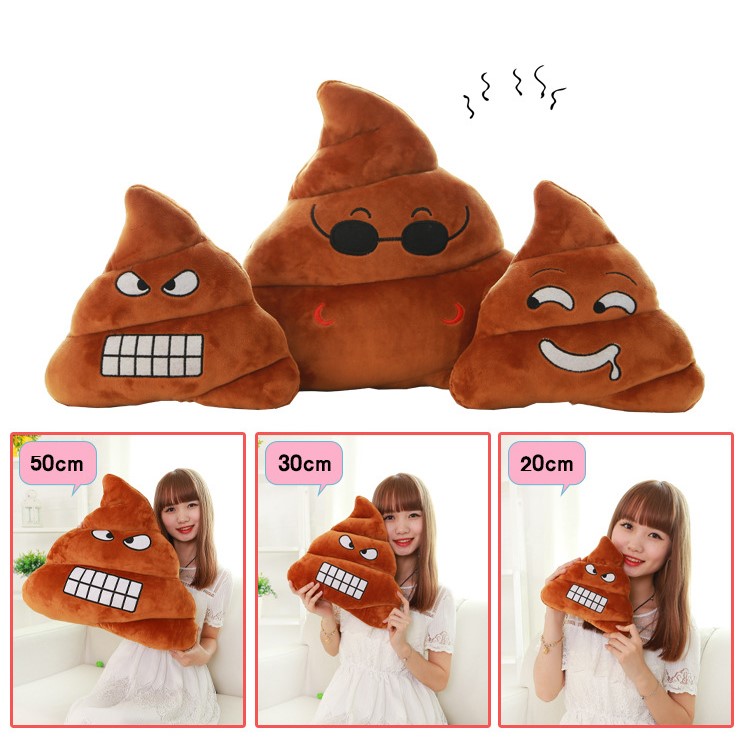 35cm Emoji Poo Shape Emoticon Cojín Almohada Peluche relleno de peluche - gafas de sol-8