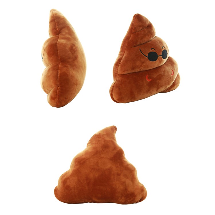 35cm Emoji Poo Shape Emoticon Cojín Almohada Peluche relleno de peluche - gafas de sol-9