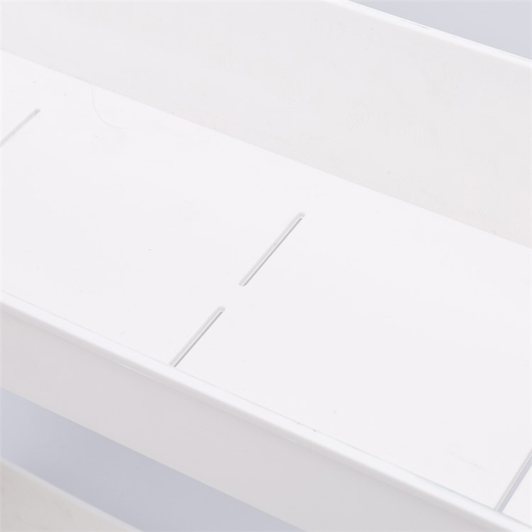 4-layer Storage Shelf Thick Space Saving Storage Organizer Movable Tower Rack without Top Cap Cover - White-8