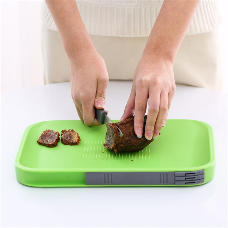 Multi-functional Chopping Block Cutting Board Mats Set with One Knife and Three Forks-18