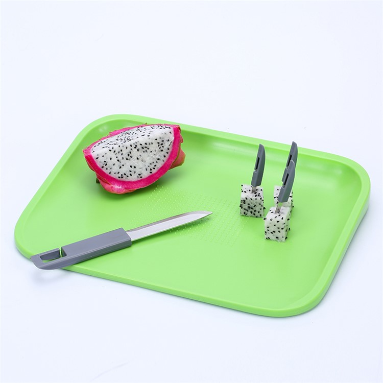 Multi-functional Chopping Block Cutting Board Mats Set with One Knife and Three Forks-5