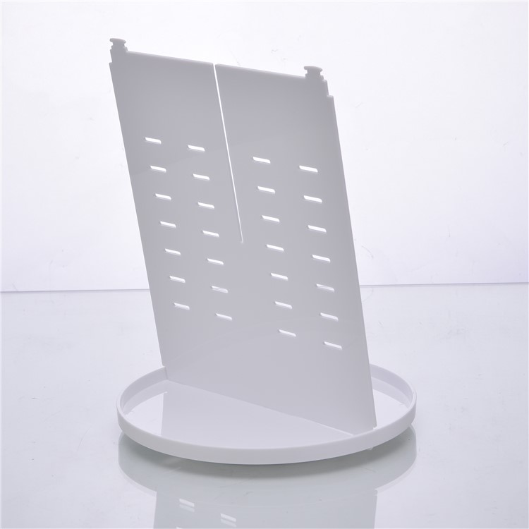 360 Rotating Large Capacity Makeup Holder Cosmetics Organizer Box - White-9