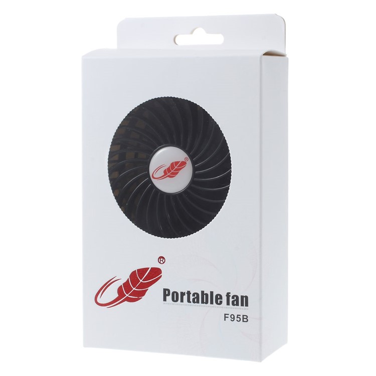 F95B Portable Mini USB 4-Blade 3-Mode Fan with 18650 Battery and LED Light - Black-7
