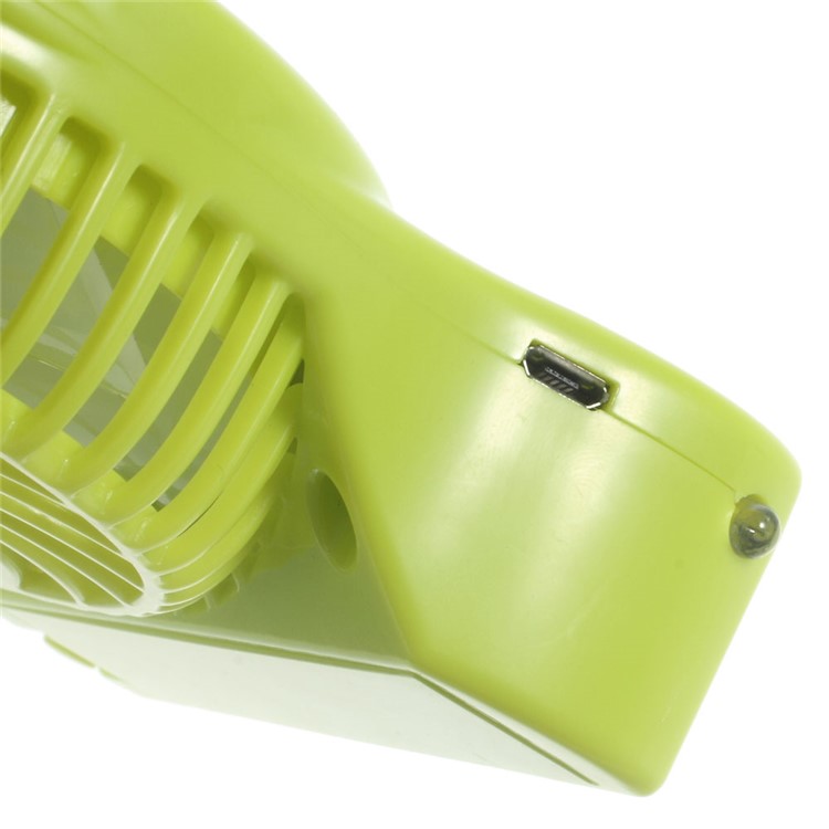 F95 Mini Portable 3 Speeds 7 Vanes Desktop USB Fan with LED Light - Green-5