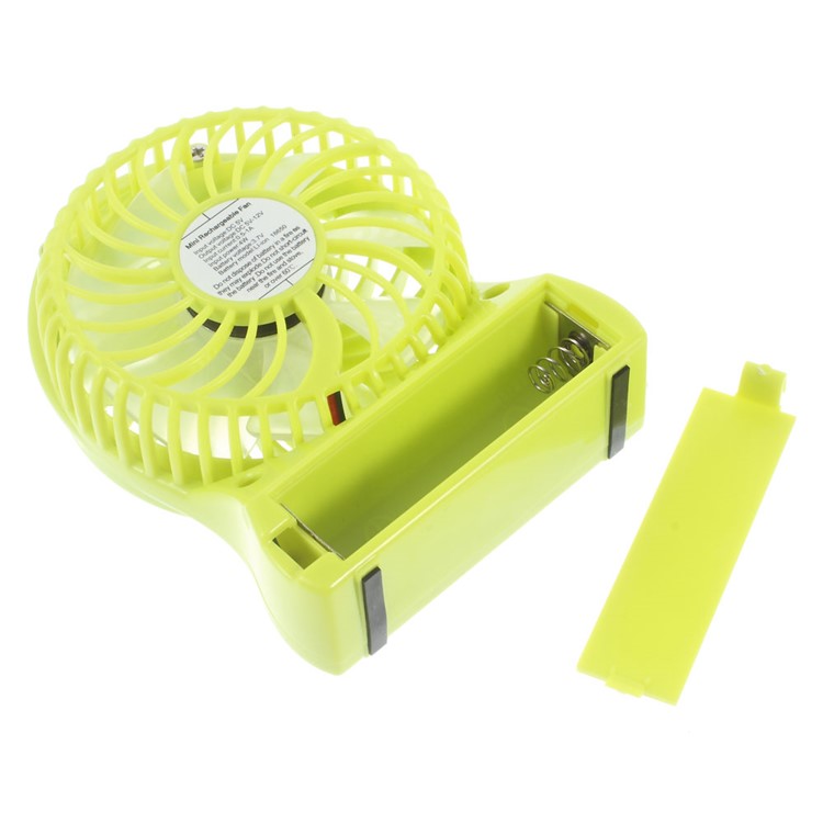F95 Mini Portable 3 Speeds 7 Vanes Desktop USB Fan with LED Light - Green-6