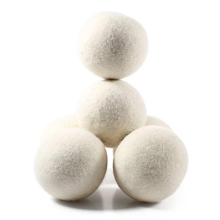 6Pcs Natural Wool Dryer Balls Laundry Drying Ball (60mm)-2