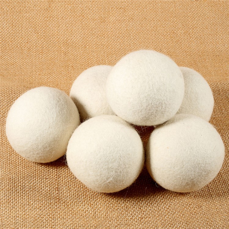 6Pcs Natural Wool Dryer Balls Laundry Drying Ball (60mm)-4