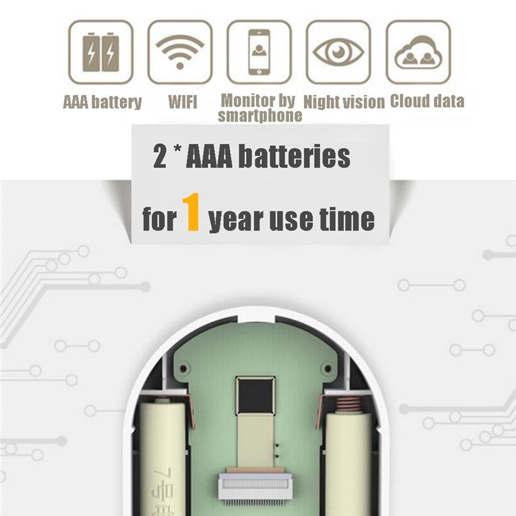 Smart Doorbell Wireless WiFi Ring Camera Smartphone Control Door Bell - US Plug-15