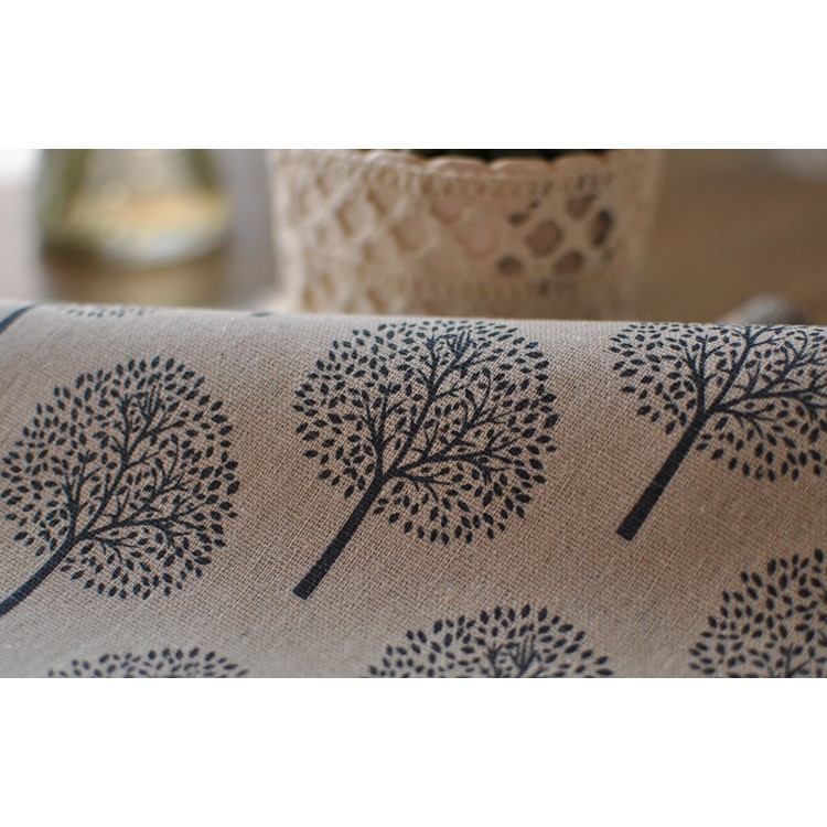 Tree Pattern Cotton Double Sides Basic Everyday Meal Napkin - Beige-8